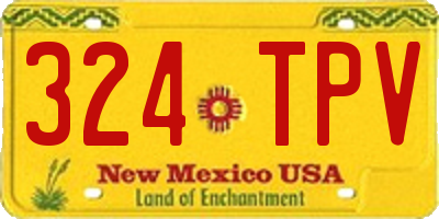 NM license plate 324TPV
