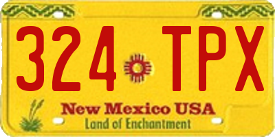 NM license plate 324TPX