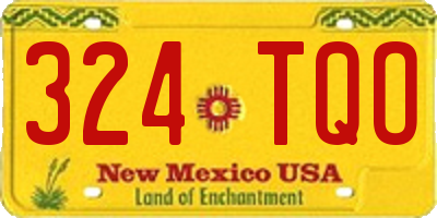 NM license plate 324TQO