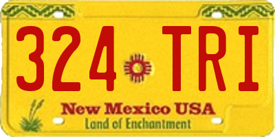 NM license plate 324TRI