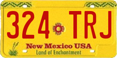 NM license plate 324TRJ