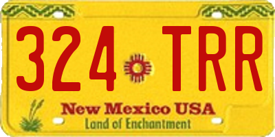 NM license plate 324TRR