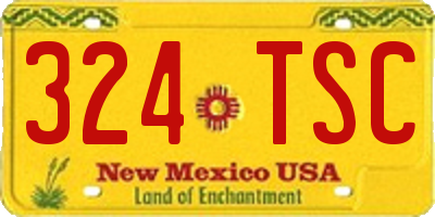 NM license plate 324TSC