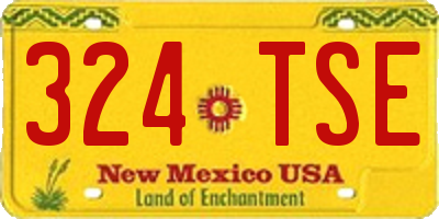 NM license plate 324TSE