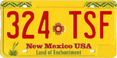 NM license plate 324TSF