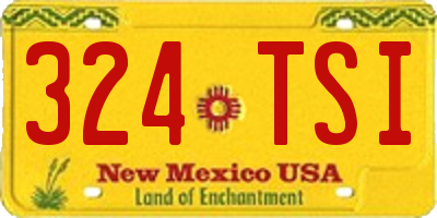 NM license plate 324TSI