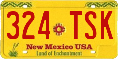 NM license plate 324TSK