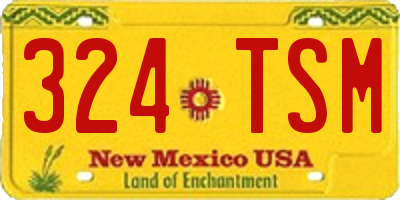 NM license plate 324TSM