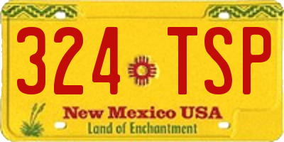 NM license plate 324TSP