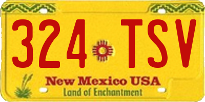 NM license plate 324TSV
