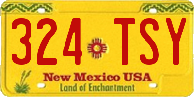 NM license plate 324TSY