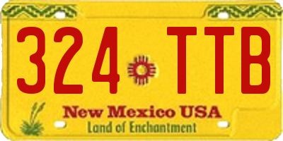 NM license plate 324TTB
