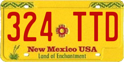 NM license plate 324TTD
