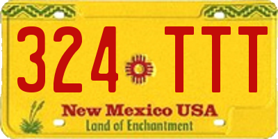 NM license plate 324TTT