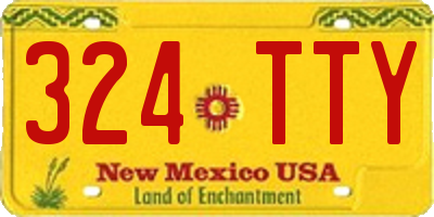 NM license plate 324TTY