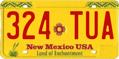 NM license plate 324TUA