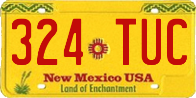 NM license plate 324TUC
