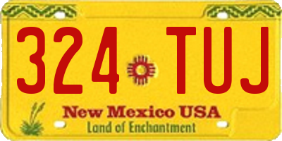 NM license plate 324TUJ