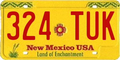 NM license plate 324TUK