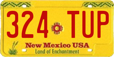 NM license plate 324TUP