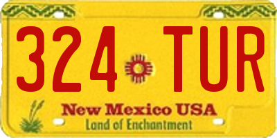 NM license plate 324TUR