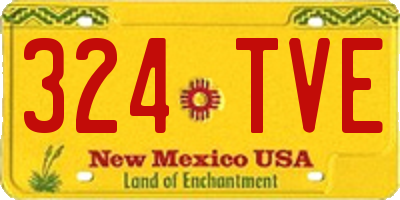 NM license plate 324TVE