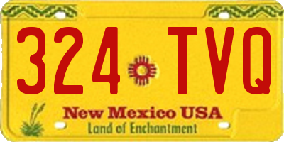 NM license plate 324TVQ