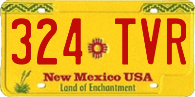 NM license plate 324TVR