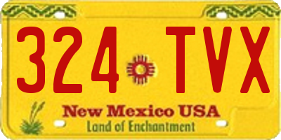 NM license plate 324TVX