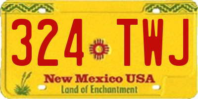 NM license plate 324TWJ