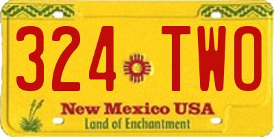 NM license plate 324TWO