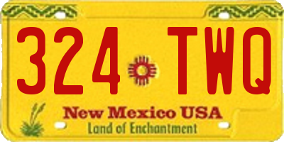 NM license plate 324TWQ
