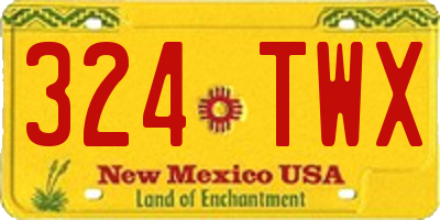 NM license plate 324TWX