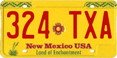 NM license plate 324TXA
