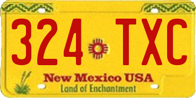 NM license plate 324TXC