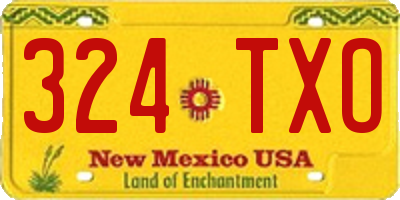 NM license plate 324TXO
