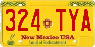 NM license plate 324TYA