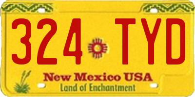 NM license plate 324TYD