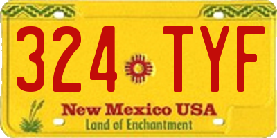 NM license plate 324TYF