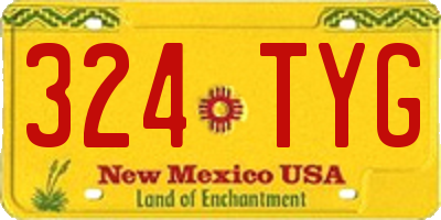 NM license plate 324TYG