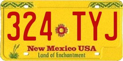 NM license plate 324TYJ