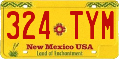 NM license plate 324TYM