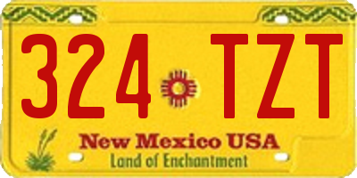 NM license plate 324TZT