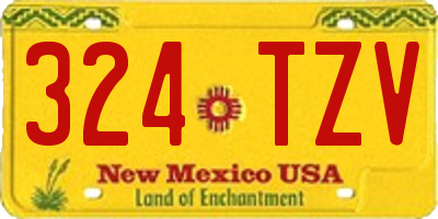NM license plate 324TZV