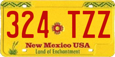 NM license plate 324TZZ