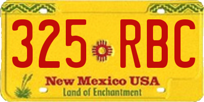 NM license plate 325RBC