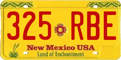 NM license plate 325RBE