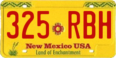 NM license plate 325RBH