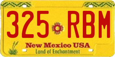 NM license plate 325RBM