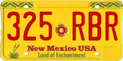 NM license plate 325RBR